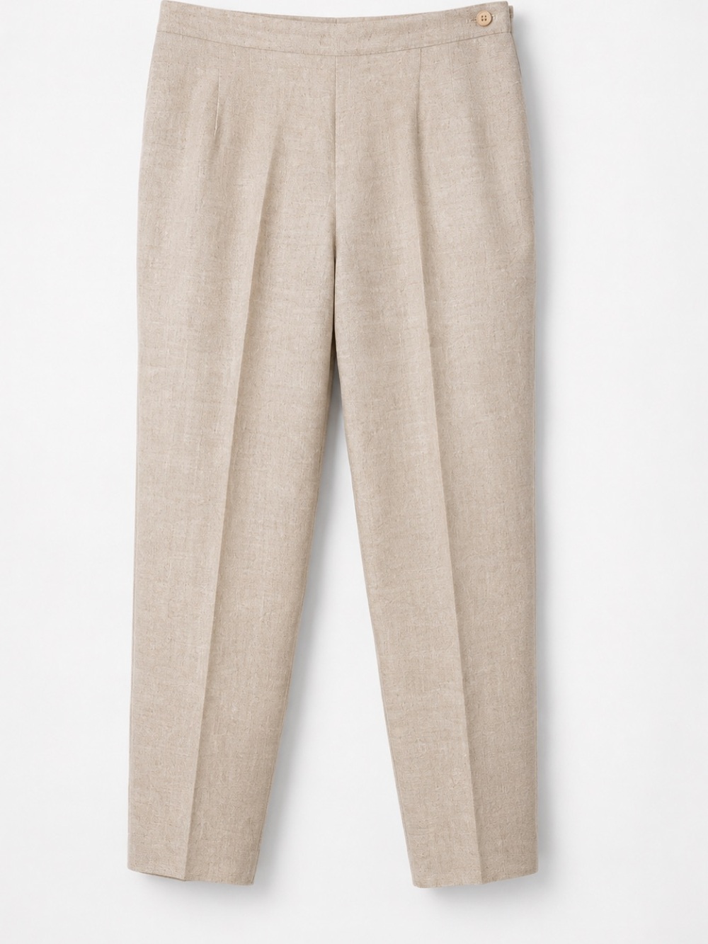Talbots Irish Linen Pants Women 16 Beige Oatmeal coastal grandma quiet luxury